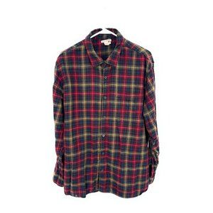 Carbon 2 Cobalt Mens XL Long Sleeve Button Up Shirt Multi Color Plaid Flannel